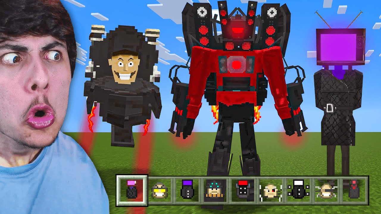 JE JOUE À UN MODE SKIBIDI TOILET MINECRAFT... (c'est la guerre)