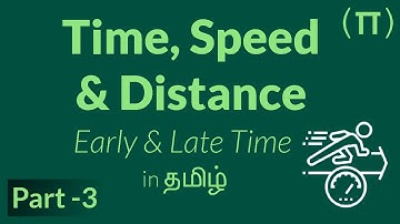 Time, Speed & Distance : Part-3 Early & Late Time | Aptitude Tricks in Tamil | Quantitative Aptitude