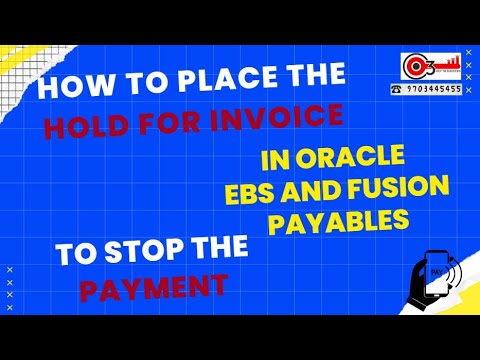 How to Place the Hold for Invoice in Oracle EBS and Fusion Payables to ...