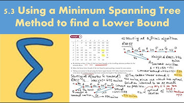 5.3 Using a minimum spanning tree method to find a lower bound (DECISION 1 - Chapter 5)