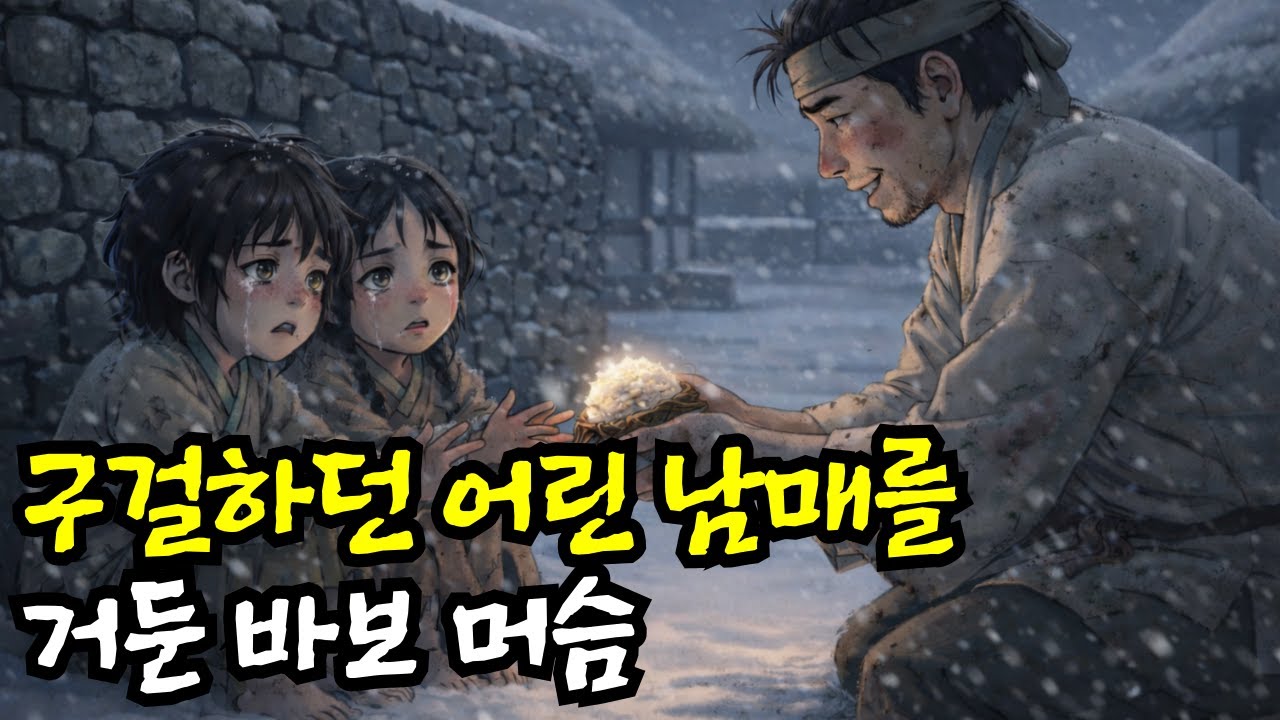 구걸하던 어린 남매를 거둔 바보 머슴 | 야담 전설 설화 민담 옛날이야기 오디오북