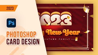 Photoshop Tutorial - New Year Card Design 2023 screenshot 2