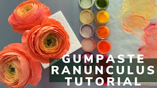 How to make a Gumpaste Ranunculus! // Tutorial! // Make Sugar Flowers at Home with Finespun Cakes