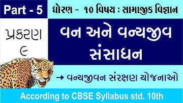 Standard 10th Social Science Chapter 9 વન અને વન્યજીવ સંસાધન Forest and Wildlife Resources Part 5