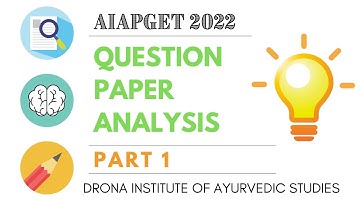AIAPGET 2022 Question Paper Discussion - Part 1 | Drona Institute of Ayurvedic Studies