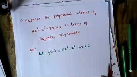 Legendre polynomials