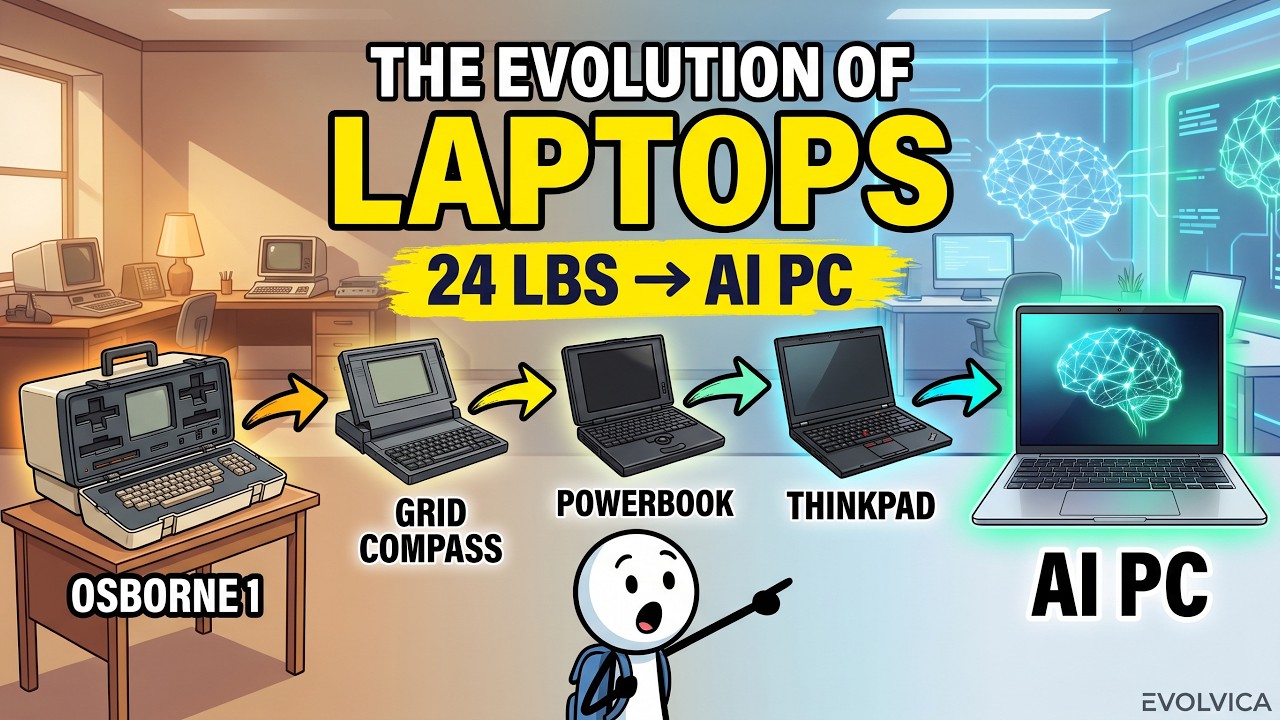 The Evolution of Laptops | From Heavy Computers to AI Machines