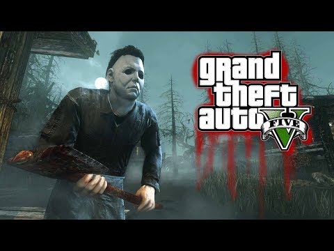 SCARY MICHAEL MYERS HALLOWEEN 2018 GTA 5 MOD (CAN WE ESCAPE??)