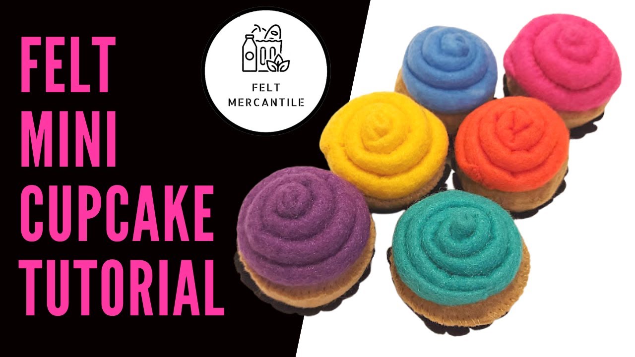 HOW TO MAKE A TOY CUPCAKE SET FROM FELT - Mini Cupcake Sewing Tutorial