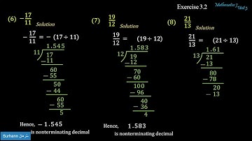 Exercise 3.2 Maths class 7 terminating and non terminating decimals Sindh text book Question 1