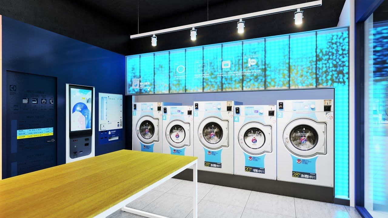 Laundromat. Wash En Joy Interior YouTube