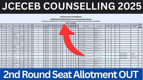 Jceceb 2nd Round seat allotment OUT| JCECEB 2nd Round Result Out | @Shekhar4700 
