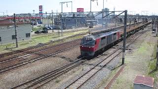 鉄道部品　楕円銘板　JR北海道　五稜郭車両所 五稜郭機関区 9099レ EH800-10 A8807 / DF200-63 A8850 五稜郭駅 着/発