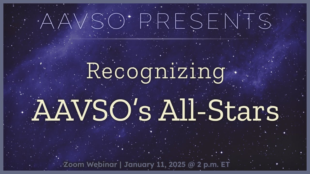 Recognizing AAVSO's All-Stars