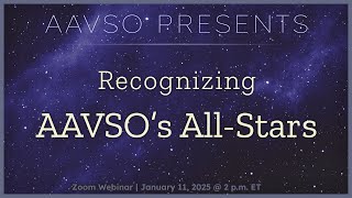 Recognizing AAVSOs All-Stars @AAVSOHQ