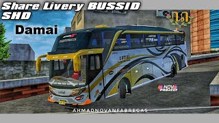 Share Livery Bussid SHD Bus Damai Silver King | Bus Simulator Indonesia |