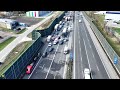 Gigantyczny korek po zderzeniu dwóch tirów i samochodu na A2