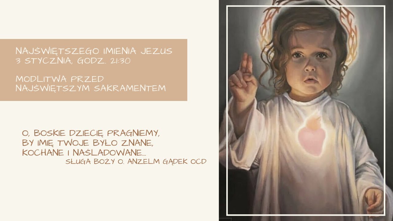 Modlitwa Przed Najświętszym Sakramentem Tekst Świętujemy Imieniny Jezusa - modlitwa przed Najśw. Sakramentem