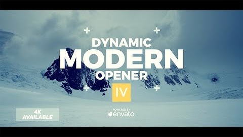 Dynamic Modern Opener IV | After Effects Template | Openers