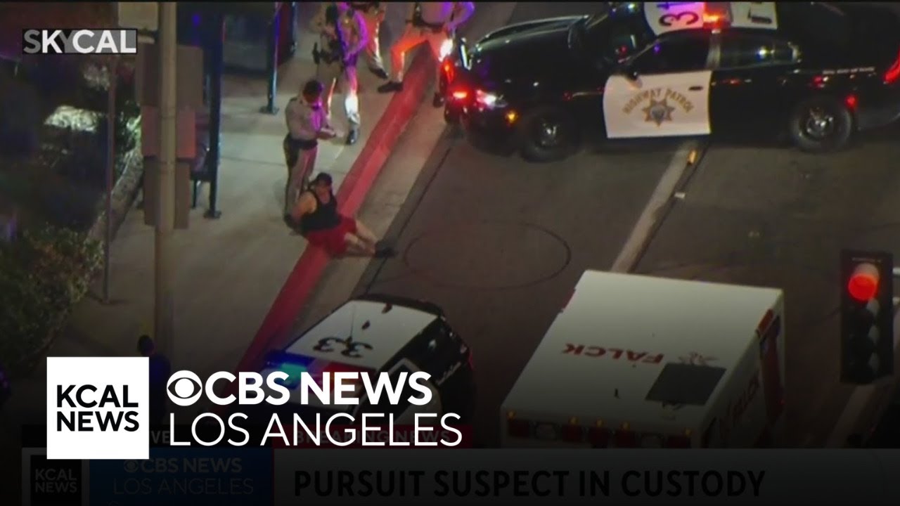 Pursuit suspect in custody after fleeing into parking structure in San ...