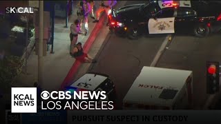 Pursuit suspect in custody after fleeing into parking structure in San Gabriel Valley
