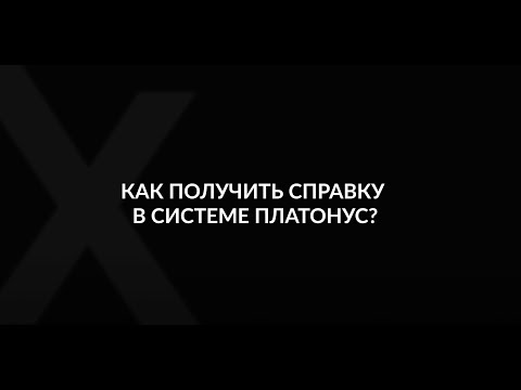 Как получить справку в системе Платонус?