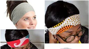 COMBINE PIECES OF MATERIALS TO MAKE HEAD BAND./Diy Simplest Ankara Print /Stretch Head Band