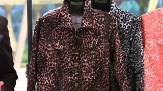 Joan Rivers Animal Print Denim Jacket with Leah Williams