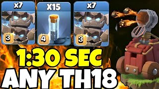 TH18 Mass Meteor Golem With TOTEM Combo ! Best Ground Attack Strategy 2025  | ( Clash of Clans )