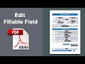 How to edit fillable text boxes in pdf form in Adobe Acrobat Pro DC 2022