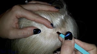 ASMR Plucking Hairs Out With Tweezers | No Talking | Mannequin Head