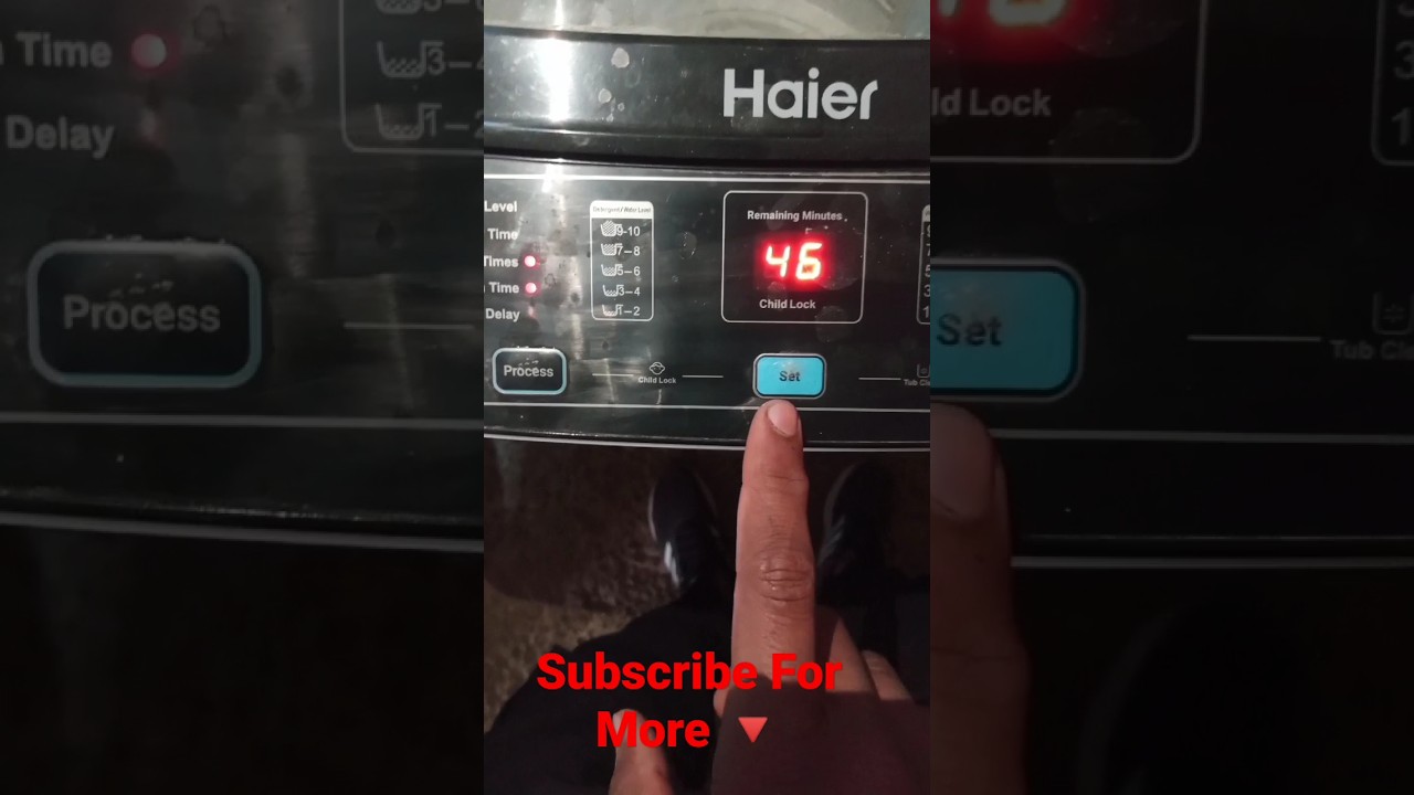 How to use child lock in Haier washing machine | 
