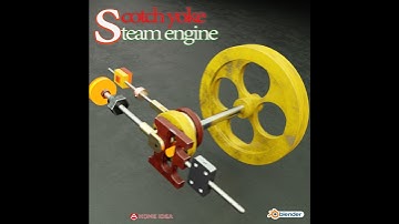 Scotch yoke steam engine (animation)
