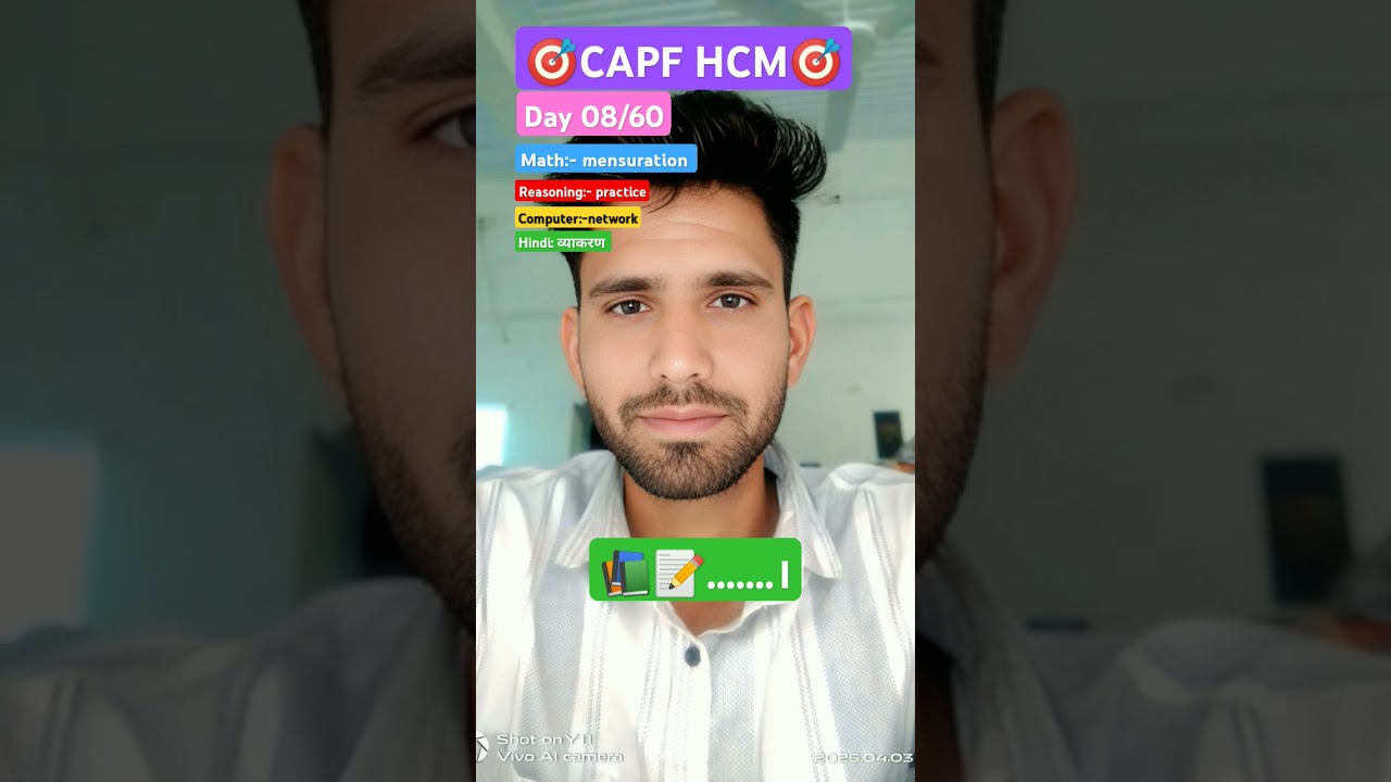 Target CAPF HCM 🎯💕 60 days hard challenge।