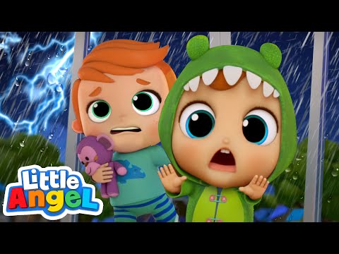 Storm Storm Go Away!  | Little Angel Kids Songs & Nursery Rhymes