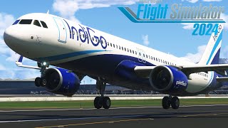 Flight Simulator 24: Mumbai to Delhi FULL FLIGHT | Indigo A321neo VATSIM screenshot 5