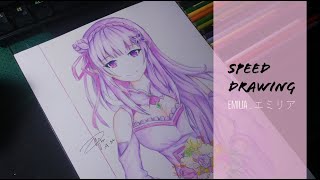 Speed Drawing - Emilia エミリア 01