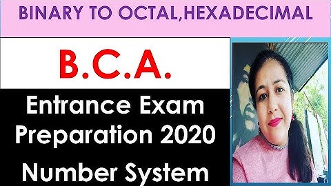 Convert Binary to Octal and Hexadecimal,  Number System,BCA entrance exam preparation #anjaliluthra