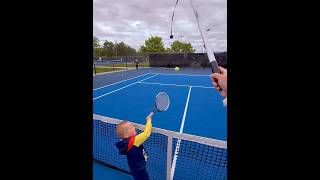 4 Year Old Learning to Serve #tennis
