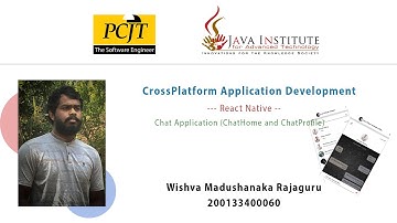 JAVA INSTITUTE FOR ADVANCED TECHNOLOGY  | React Native | Chat Application | ChatHome & ChatProfile