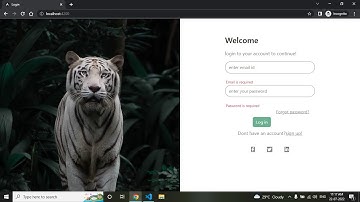Angular login page with validation.
