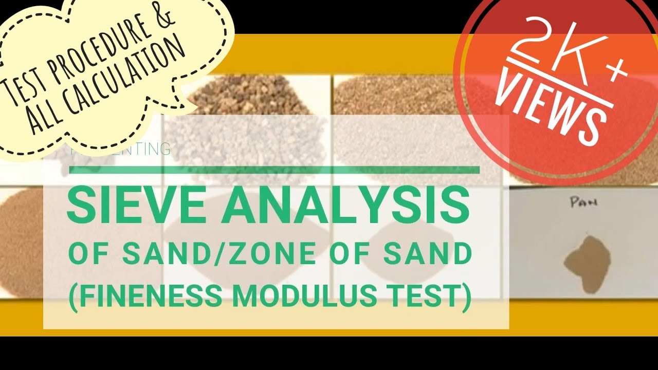 Sieve analysis test of sand / how to check zone of sand ? / fineness