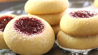 Easy and Perfect Thumbprint Cookies - Eggless Swedish Cookies