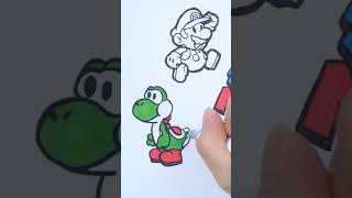 MARIO and YOSHI #drawing #coloring #leland #shorts #fruit #colorful #coloringforkid #mario #yoshi