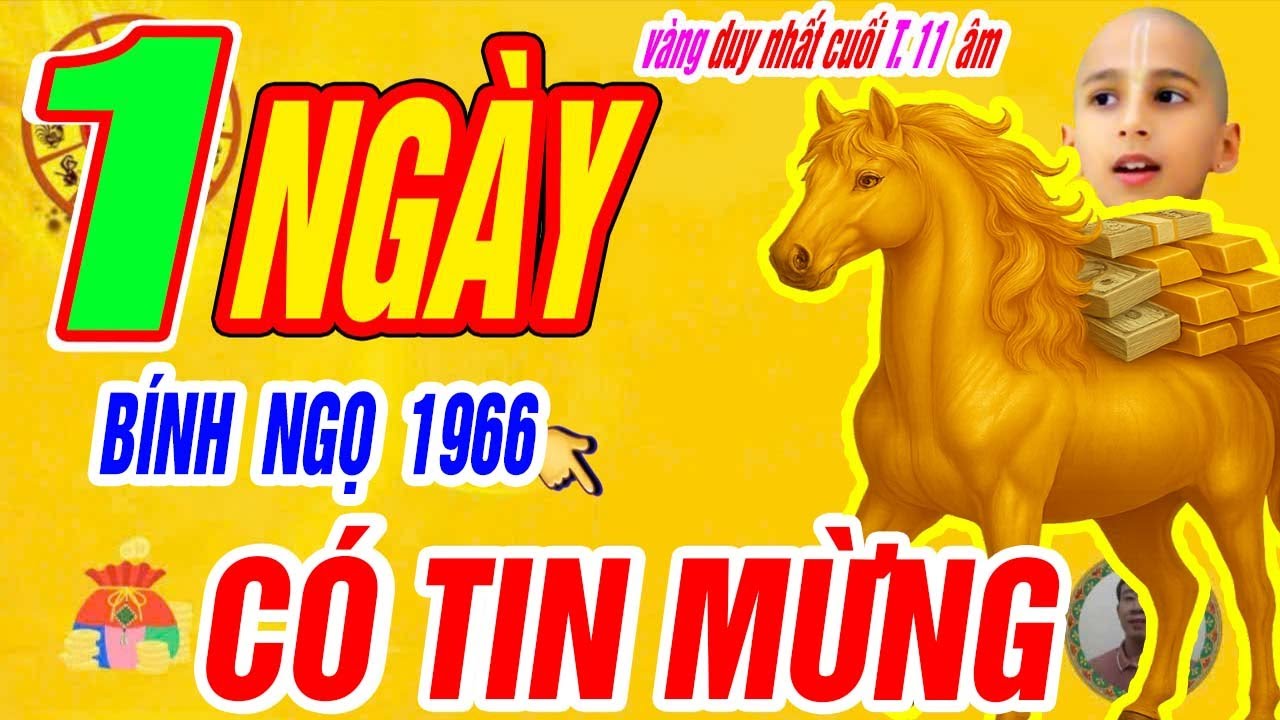 Lộ diện ngày vàng duy nhất cuối tháng 11 âm- Tuổi BÍNH NGỌ 1966 TRỜI ĐANG ĐỘ CÓ TIN MỪNG CỰC GIÀU