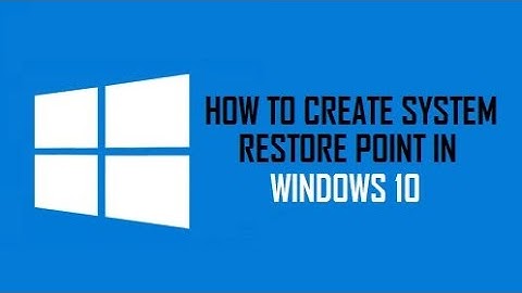 Create a System Restore Point in Windows 7,8 8.1 And  10