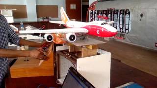RC aircraft simulator with artificial horizon.