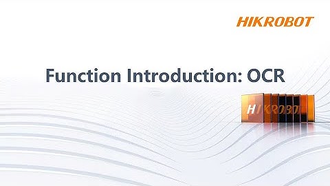Introduction to Smart Camera Deep Learning OCR/MV Tech