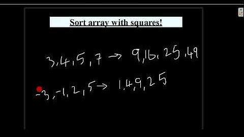 Sort Array With Squares | InterviewBit | Malayalam by CodingBose