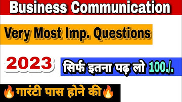 Business Communication Important questions, Business communication most important questions b.com